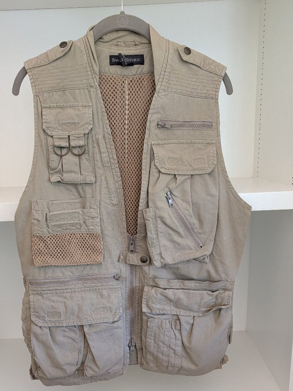 Banana Republic Vintage Photo Journalist Vest Photographer Safari Utility